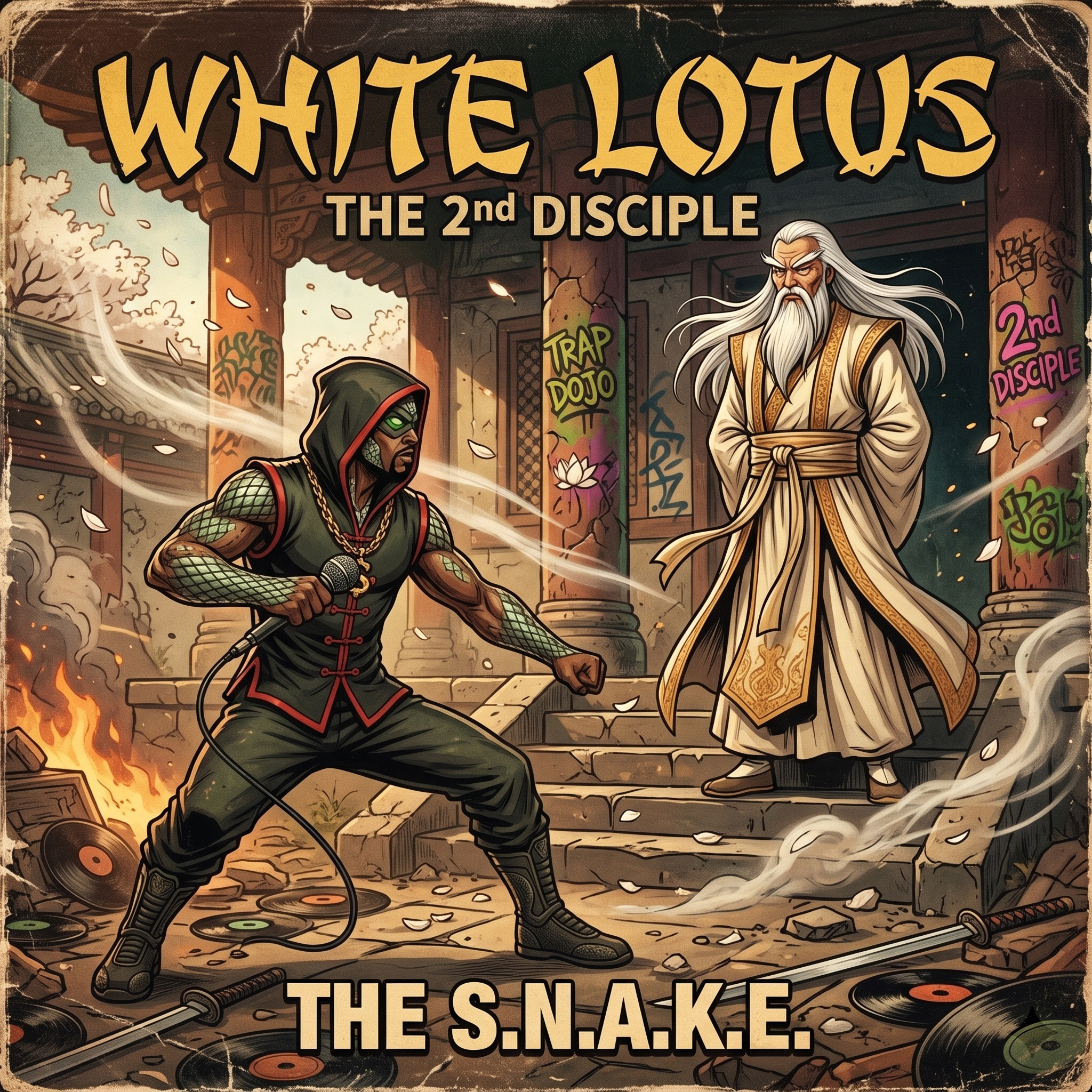 Track 05: White Lotus Single Cover Art featuring temple mastery