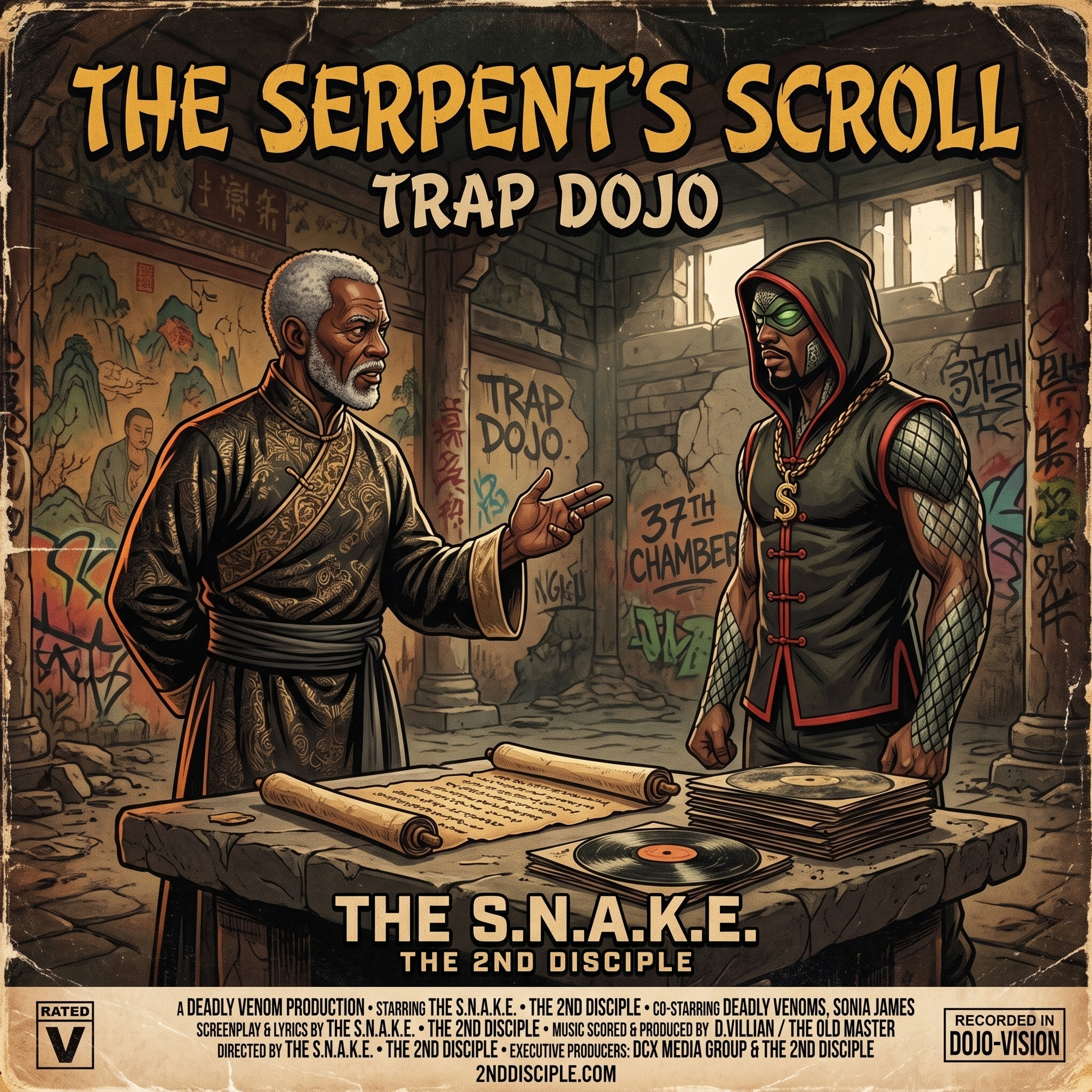 Official Album Cover for The Serpent's Scroll: Trap Dojo by THE S.N.A.K.E. - The 2nd Disciple